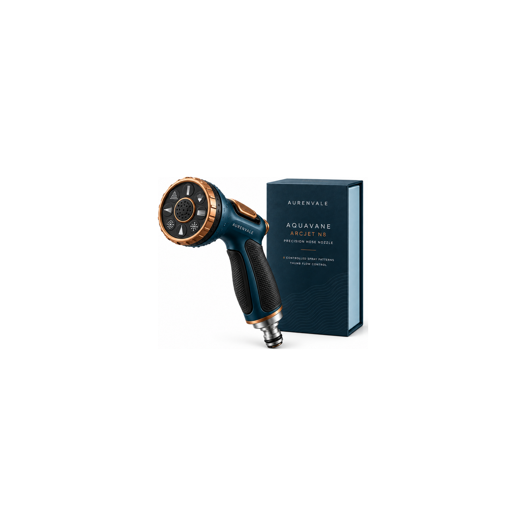 ArcJet N8 blue and copper precision hose nozzle on white background