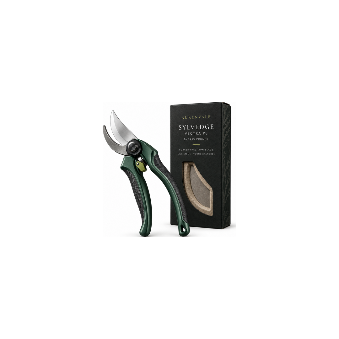 Vectra P8 green bypass pruning shears on white background