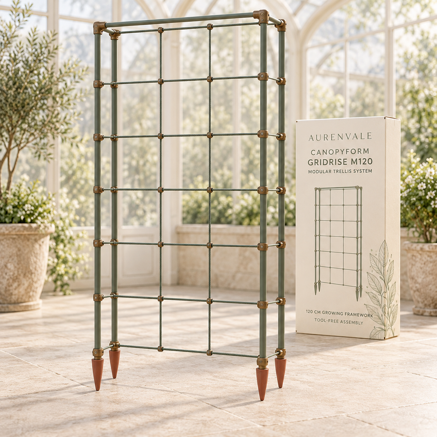 AURENVALE CANOPYFORM GridRise M120 modular trellis with retail packaging