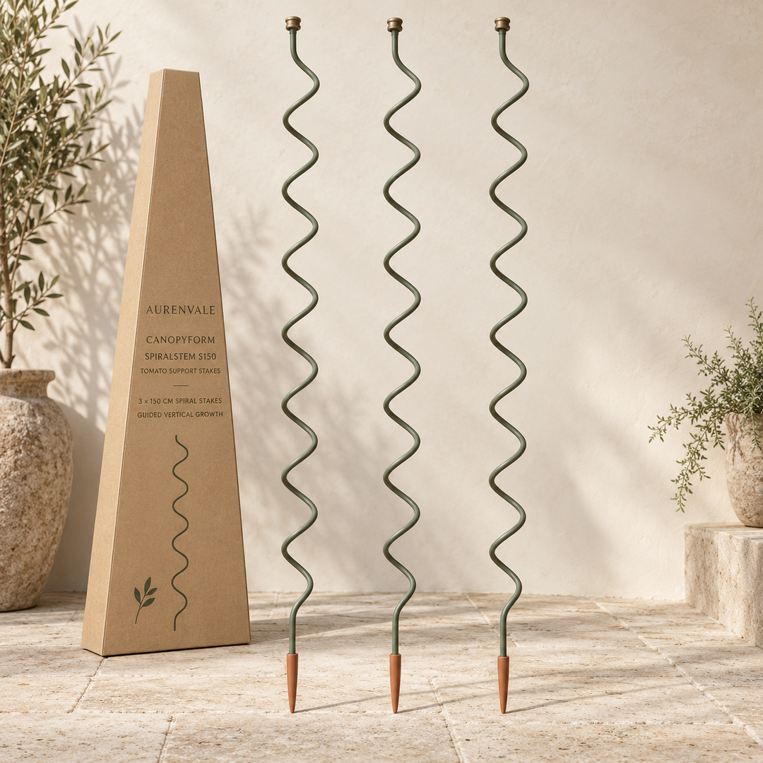AURENVALE CANOPYFORM SpiralStem S150 tomato stakes with package