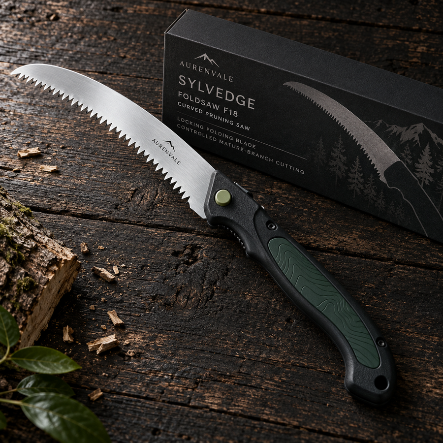 AURENVALE SYLVEDGE FoldSaw F18 curved pruning saw with retail box
