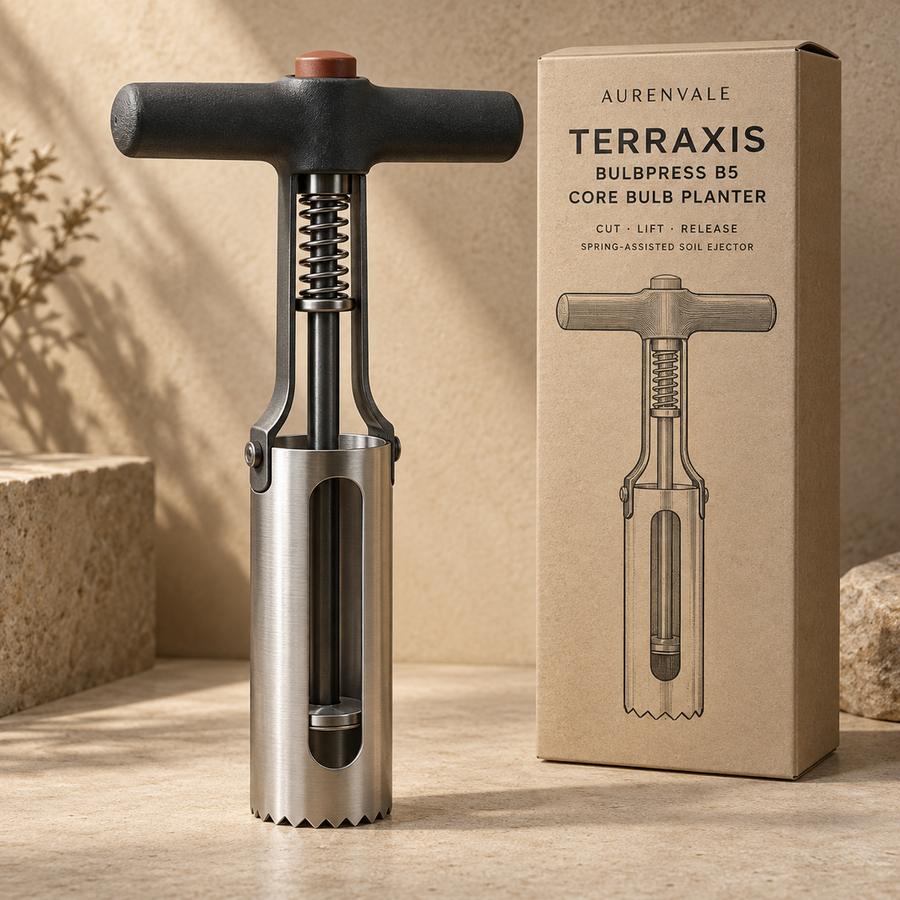 AURENVALE TERRAXIS BulbPress B5 core bulb planter with retail box