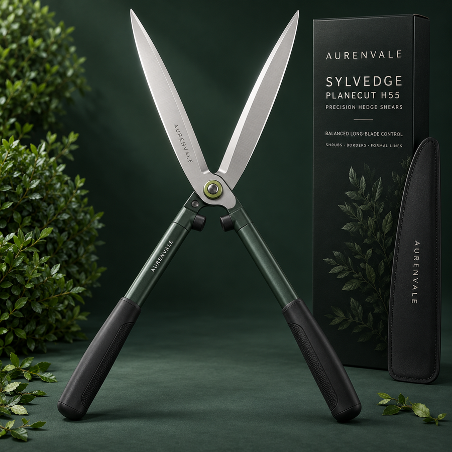 AURENVALE SYLVEDGE PlaneCut H55 hedge shears with storage sleeve
