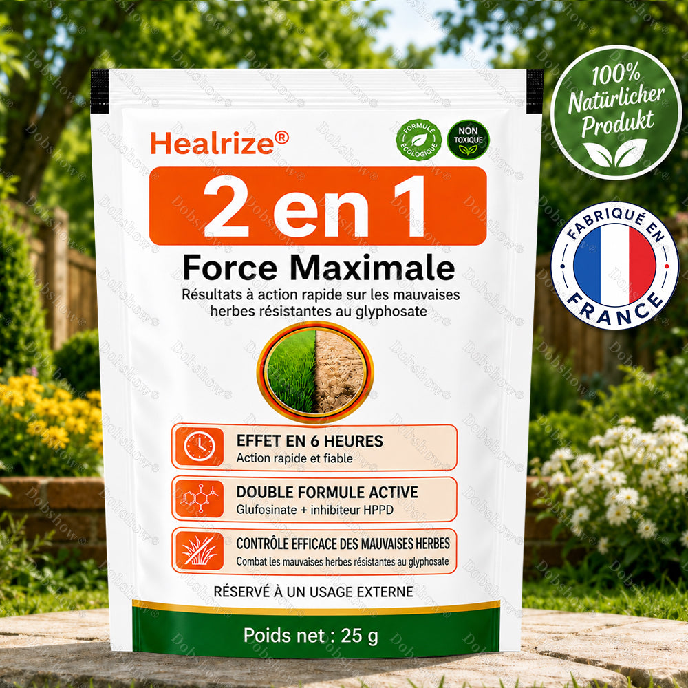 ⚡Désherbant Healrize® 2-en-1 Force Maximale : Résultats à action rapide sur les mauvaises herbes résistantes au glyphosate